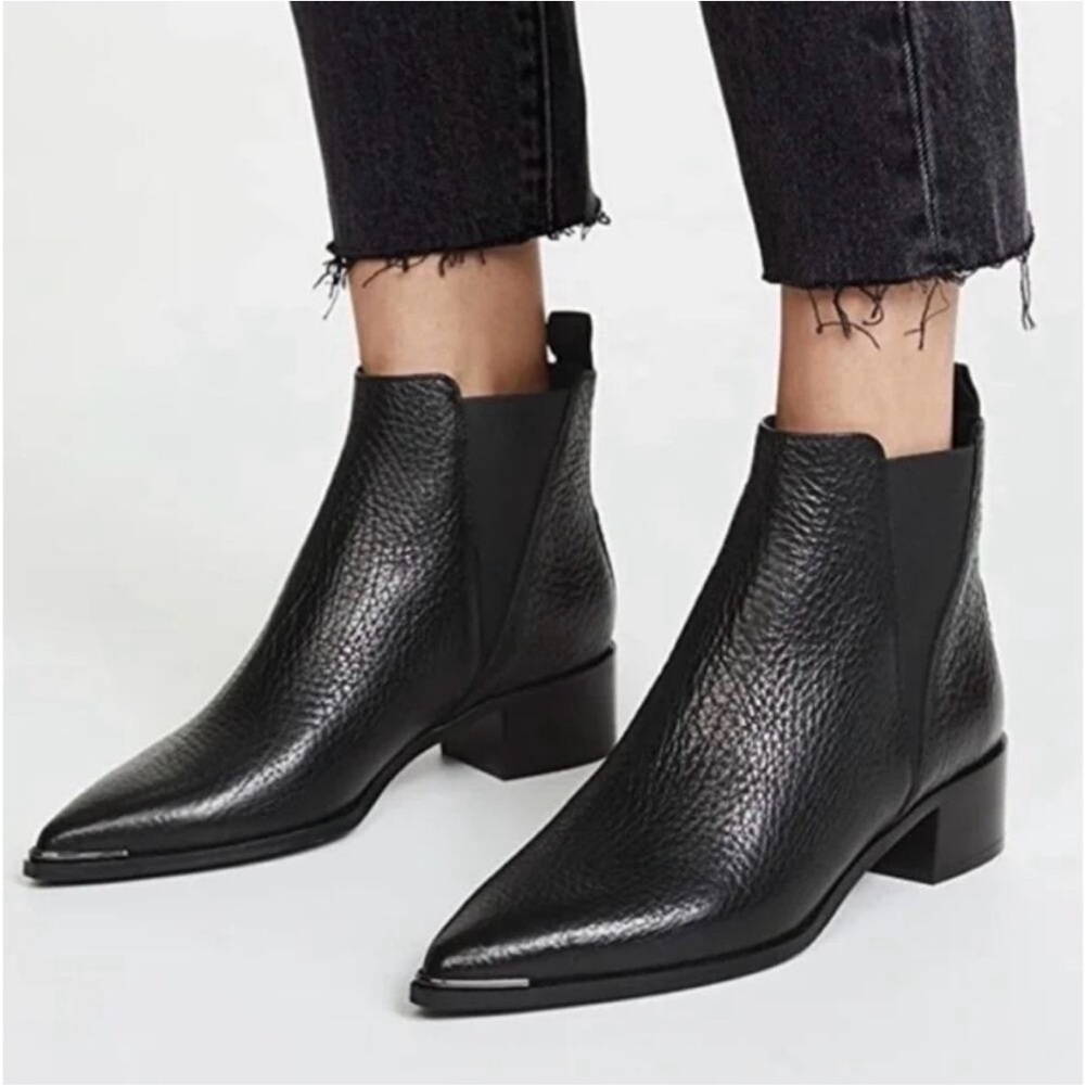 Acne Studios Black Textured Chelsea Ankle Boots